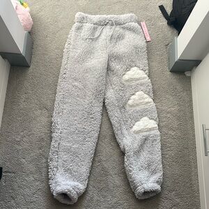 Crave Fame- Super Fluffy Grey Lounge Cloud Pants